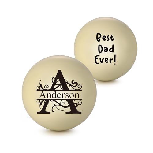 Personalized Cue Ball, Billiards Cue Ball – Customized Pool Ball,Custom Pool Table Accessory,Gift for Dad Husband Billiards Player, Father's Day Wedding Birthday - color: Custom Double-Sided