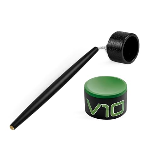 Beer City Billiards Pro Series Circle Pool Chalk Holder - for Use with TAOM Pyro or TAOM V10 Chalk - style: Circle w/TAOM V10 Chalk (Green)