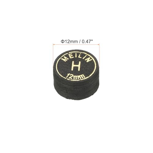 PATIKIL Pool Cue Tips Multiple Layer Pool Billiard Cue Tips Laminated Glue-on Snooker Stick Tip Billiard Accessories - size: 12mm, style: Hard