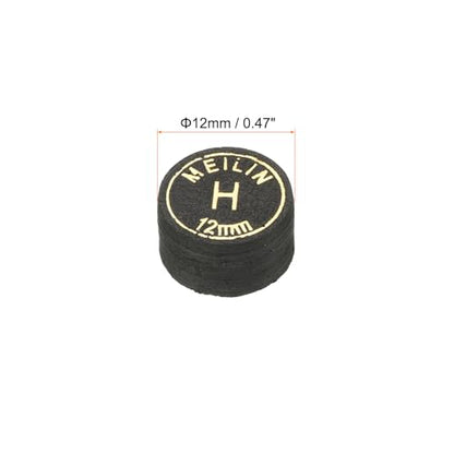 PATIKIL Pool Cue Tips Multiple Layer Pool Billiard Cue Tips Laminated Glue-on Snooker Stick Tip Billiard Accessories - size: 12mm, style: Hard