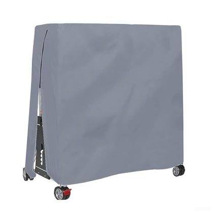 Outdoor Table Tennis Table 210D Oxford Fabric Waterproof Windproof Dustproof Protective -Weather Fit Standard Foldable Pong Tables 165 x 70 x 185 cm Gray(Gray)