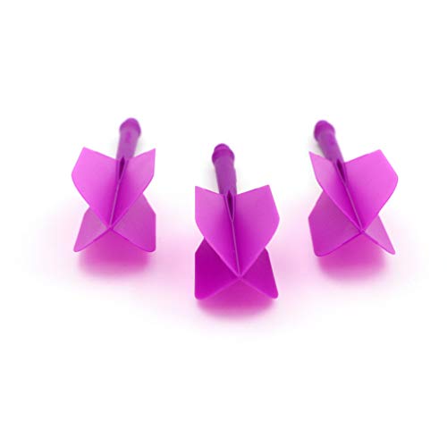 CUESOUL ROST Integrated Dart Shaft and Flights Medium,Slim Shape,Set of 3 - color: Purple