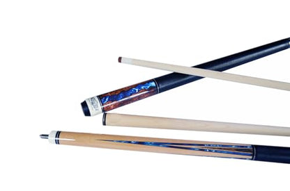 Combo Deal ! Champion Constellation Pool cue and Nemesis Jump and Break cue, Pro Taper,2X2 Cue Case, Two Champion Gloves - size: Jump break cue 19oz, Playing cue 18oz, style: Model 6