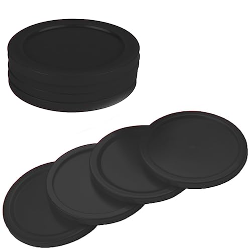 3.25 or 2.5 Inch Air Hockey Pucks - Professional, Durable Pucks for Large Tables - Compatible with Standard Pushers and Goals - Best Air Hockey Accessories for Fun and Entertainment by INSCOOL - color: Black, size: 3.25in/4Pack