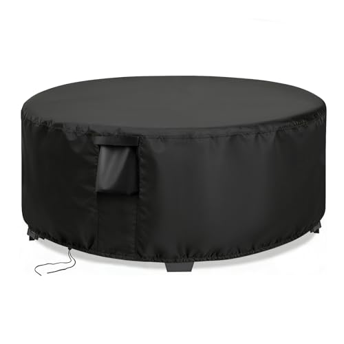 Patio Furniture Covers Round, 36 Inch Outdoor Dinner Table Cover Waterproof, Round Patio Coffee Table Cover for All Weather Resistant - 36 x 18 Inch - size: 36" DIA x 18" H