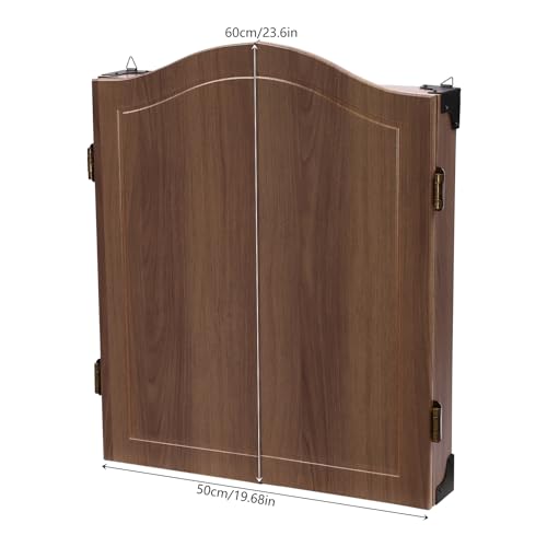 Dartboard, Classic Dartboard Cabinet, Dart Boards Set for Adults for Homes, Bedrooms, Bars, Clubs, Offices(Brown)