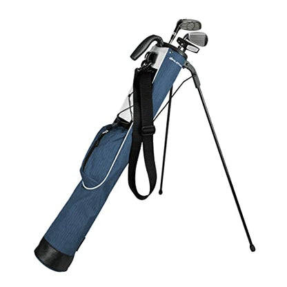 Orlimar Pitch ’n Putt Lightweight Sunday Golf Bag with Stand, Ultra-Light Carry Design, Two-Way Divider Top, Shoulder Strap, Compact Carry Golf Bag for Men & Women - color: Azure Blue