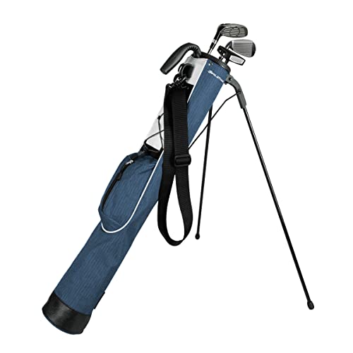 Orlimar Pitch ’n Putt Lightweight Sunday Golf Bag with Stand, Ultra-Light Carry Design, Two-Way Divider Top, Shoulder Strap, Compact Carry Golf Bag for Men & Women - color: Azure Blue