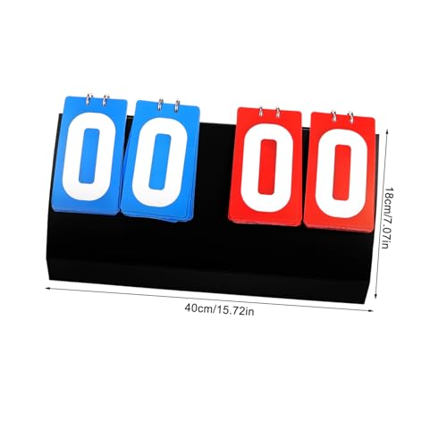 WOONEKY Portable Basketball Scoreboard Sport Scorekeeper Tabletop Scoring Board Water-Resistant PVC Digital Printing Easy Flip for Game Use
