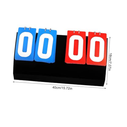 WOONEKY Portable Basketball Scoreboard Sport Scorekeeper Tabletop Scoring Board Water-Resistant PVC Digital Printing Easy Flip for Game Use