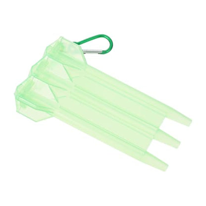 Abaodam Portable Darts Storage Box Lightweight Four-edged Carrying Case Green Hard Shell Container for Outdoor Activities and Soft Tip Dart Accessories
