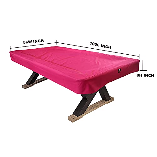 7/8/9FT Heavy Duty 600D Polyester Canvas Billiard Pool Table Cover(7 Colors Available) (Wine Red, 8-Foot) - color: Wine Red, size: 8-Foot