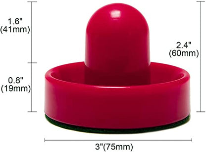 Rechargeable Hover Air Hockey Puck and Paddles, Hover Puck for Any Flat Surface, 2Pcs Air Hockey Strikers - color: red