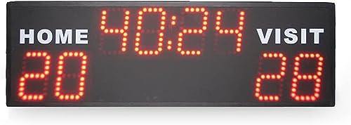 Large Outdoor Portable Light-Weighted LED Scoreboard Digital Sport Electronic Hockey Score Board, Digits Score Unit with Scores, Tabletop & Wall Mount,Referee Scoreboards & Timers