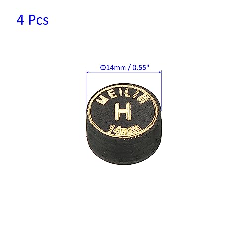 M METERXITY Pool Cue Tips - Laminated Billiard Cue Tips Multiple Layer Faux Leather Apply to Pool Cues/Snooker - size: 14mm, style: Hard