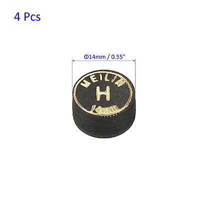 M METERXITY Pool Cue Tips - Laminated Billiard Cue Tips Multiple Layer Faux Leather Apply to Pool Cues/Snooker - size: 14mm, style: Hard