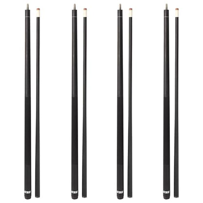 GSE Games & Sports Expert 58" 2-Piece Fiberglass Graphite Composite Billiard Pool Cue Sticks (Several Colors Available, Weight from 18oz, 19oz, 20oz, 21oz) - color: Matte Black, style: set of 4