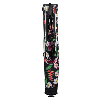 Orlimar Pitch ’n Putt Lightweight Sunday Golf Bag with Stand, Ultra-Light Carry Design, Two-Way Divider Top, Shoulder Strap, Compact Carry Golf Bag for Men & Women - color: Hibiscus Flowers