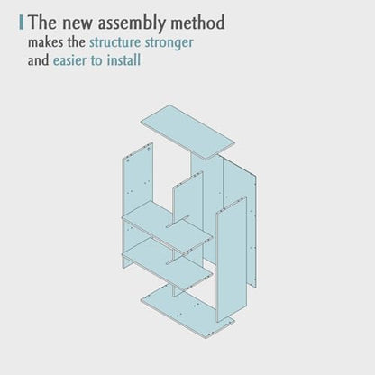 OSCHF 6-Cube Storage Shelf Bookcase, Warm White - color: Warm White, size: 6-Cube