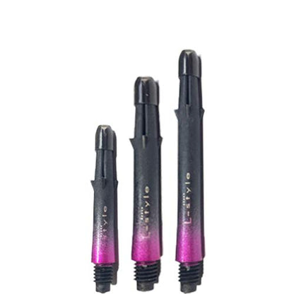 L-style L-Shaft Carbon Dart Shafts - Locked - Set of 3 - color: Black/Pink, size: Short (190)