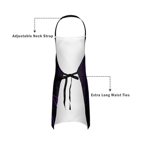 Manfei Volleyball Kids Kitchen Apron - color: Black Purple