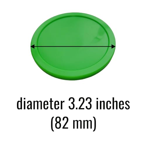 3.25-Inch (82mm) Fluorescent Air Hockey Pucks - Set of 2 - Durable 7mm Thick Pucks for Standard & Commercial Air Hockey Tables - High Visibility & Fast Gameplay