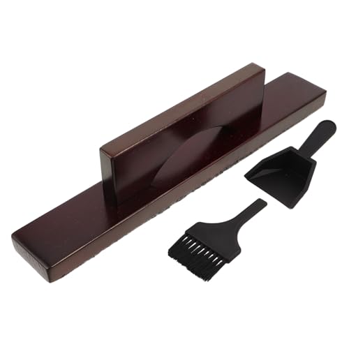 DECHOUS 1set Shuffleboard Cleaning Kit with Non-Scratch Brush Broom and Dustpan for Efficient Sand Removal Portable Maintenance Tool for Home Bars Game Rooms and Tabletop Accessories
