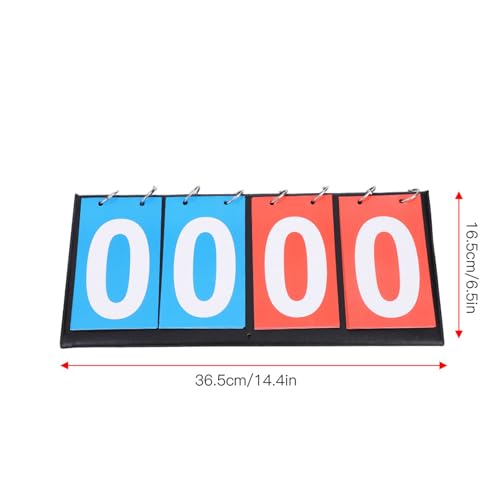 Portable Flip Digital Scoreboard 2 3 4 Digit Counter for Soccer Basketball Table Tennis Compact Desktop Design with Clear Display - size: four digit scoreboard