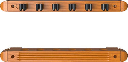 Viper by GLD Products Fat Cat Oak 6 Cue 2-Piece Wall Cue Rack