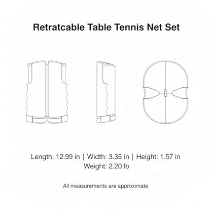 Retractable Table Tennis Net Set, Clamp-On Ping Pong Net for Standard Tables, Portable Polyester Mesh with Quick Setup - color: Blue