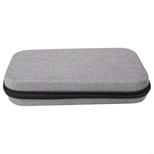 Table Tennis Racket Case, Hard EVA Shell Bat Bag with Soft Lining, Holds 2 Paddles and 6 Balls, Portable Storage Box with Zipper for Training, Competition and Travel(Grey)