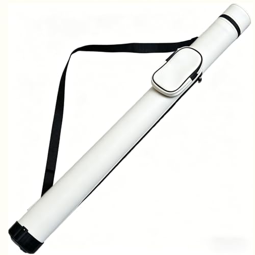 SUPERDIAMOND Hard Pool Cue Case for 58" 2-Piece Cues, Portable Pool Stick Case & Pool Stick Bag for League, Protective Cue Case & Pool Cue Bag, Billiard Cue Cases, 2x2 Pool Cue Case Style - color: White