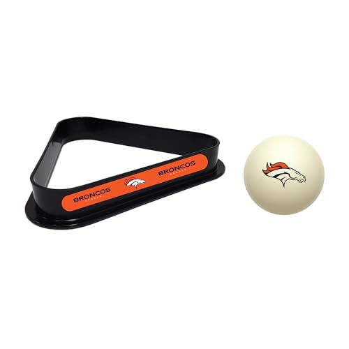 Imperial NFL Cue Ball & Rack Set - color: Denver Broncos, White