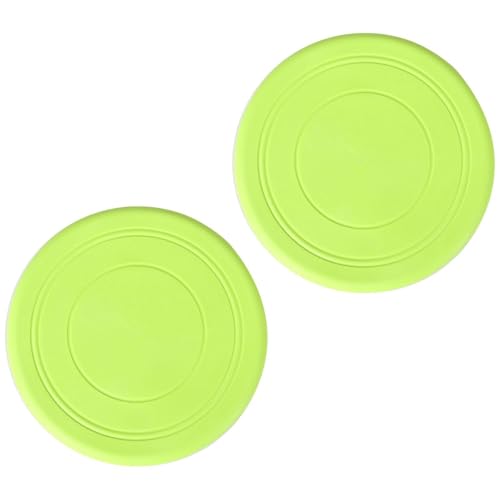 2 Pack of Kids Flying Discs for Interactive Games in Gardens and Parks - color: Green