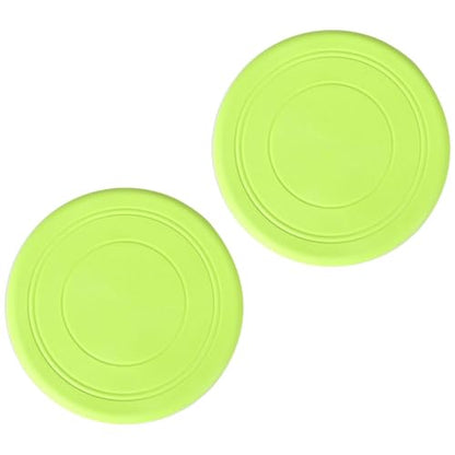 2 Pack of Kids Flying Discs for Interactive Games in Gardens and Parks - color: Green