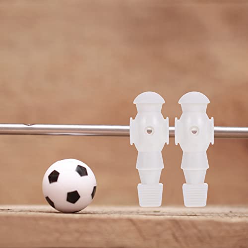 Homoyoyo 4pcs Foosball Man Statue Table Guys Figurine Robbot Man Soccer Games Player Mini Doll Figure Football Machine Accessories Replacement Parts Red Blue Black White - color: White