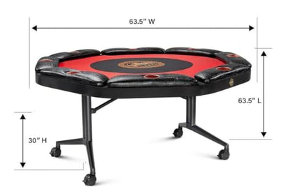 Triton Premium Poker Table for 8 Players - Foldable and Long-Lasting Poker Table, Luxurious Vegas Style Casino Experience at Home - size: 8 Player with Table Only