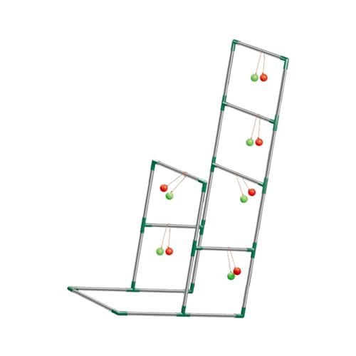 6 Pairs Toss Balls Ladder Toss Game Set Tossing Game Outdoor Indoor Game Portable Sturdy PP Material Suitable for Kids Adults Lawn Parties