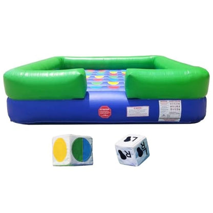 TentandTable Giant Inflatable Game, Interactive Party Challenge with Dice and Blower, Commercial Grade Vinyl, Hand Foot, Indoor Outdoor Bounce Floor Games for Kids and Adults, 13' L x 13' W x 3' H