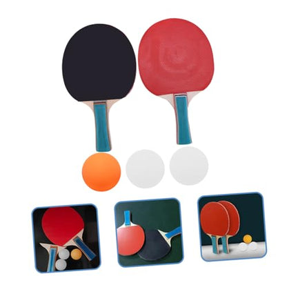 Outdoor Table Tennis Paddle Set Lightweight Training Rackets for Comfortable Grip Includes Paddles and Balls for Fun Sports Activities