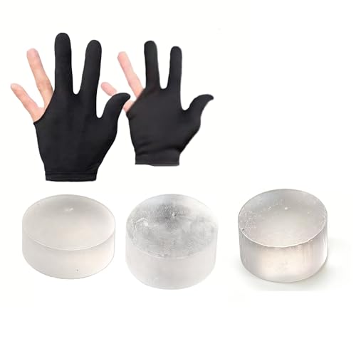 Break Jump Cue Tips, 3 Pcs/Set (0.51"/0.53"/0.55") - Pre-Shaped Curved, Ready to Stick, Electric Wood/Crystal/Black Pool Cue Tips for Break Shot, Replacement Cue Tips for Billiard Cues - style: Crystal 13/13.5/14mm