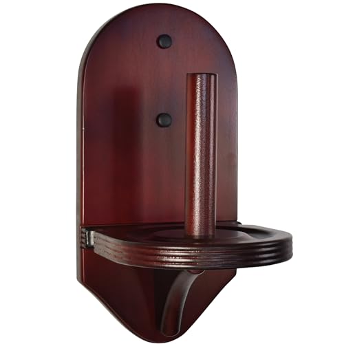 Pool Hand Chalk Holder - Elegant Cone Chalk Holder - Extra-Sturdy Pool Chalk Holder - Wall Mounted Pool Table Chalk Holder with Beveled Edge and Hardware - Pool Table Accessories - color: Mahogany