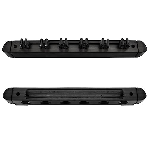 Moyan Super Pool Cue and Billiard Wall Rack - Wall Mounted Cue Holder (Black / 6 Cues) - color: Black, size: 6 Cues Holder