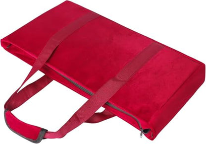 Mahjong Travel Bag for Tiles Racks & Pusher - Unisex Festive Storage Bag for 2026 Valentine’s Day, Easter & Mother’s Day, Solid Red Empty Mahjong Set (Case Only) - color: Red