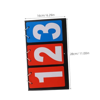 Portable Tabletop Scoreboard Flipper PVC Sports Score Keeper for Basketball Volleyball Table Tennis Billiards Lightweight with Easy Flip Design
