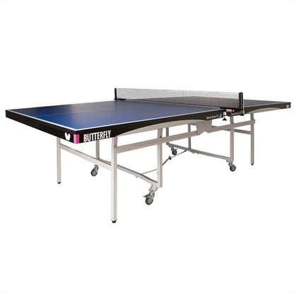 Butterfly Space Saver 22 Ping Pong Table—Indoor Rollaway Game Table—ITTF Approved Table Tennis Table for Tournaments, Clubs, Or Homes—Professional Ping Pong Net Included—Compact Storage