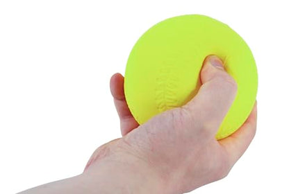 Sportime - 9185 Coated Foam Softball - High-Visibility Yellow (item brand name print color may vary), 3-7/10"