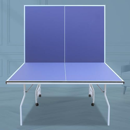 Gecheer 9ft Foldable Ping Pong Table for Indoor Games with Paddles & Net, Portable Table Tennis Set
