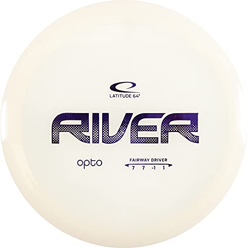 Latitude 64 Opto River Disc Golf Fairway Driver | Easy to Throw Long Range Disc Golf Driver for Beginner | Durable Premium Plastic | High Glide w/Straight Flight & Great Control | 170g+ (White) - color: White