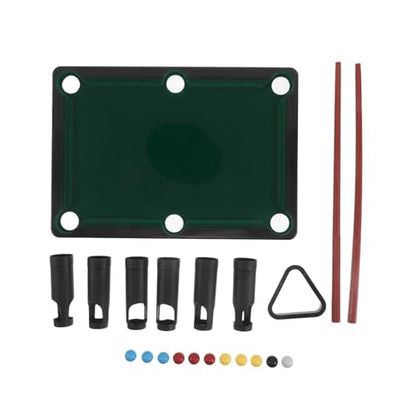 VOSAREA Mini Pool Table Game Set for Kids, Tabletop Billiards with Balls Cue Sticks Triangle Rack - Portable Miniature Pool Table for Home Party Game Night